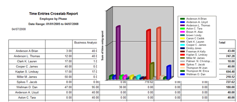 Timesheet time and expense entry reporting