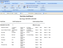 Time tracking audit trails in Office Timesheets