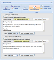 Employee and manager timesheet notificaitons in Office Timesheets