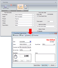 Timesheet integration with QuickBooks