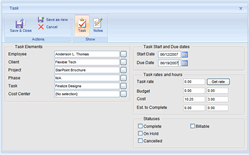 Timesheet task rates in Office Timesheets